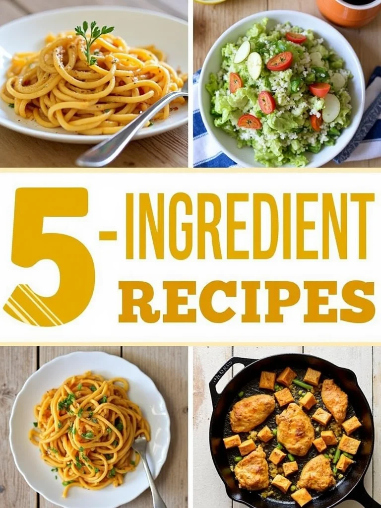 5-Ingredient Recipes for busy people