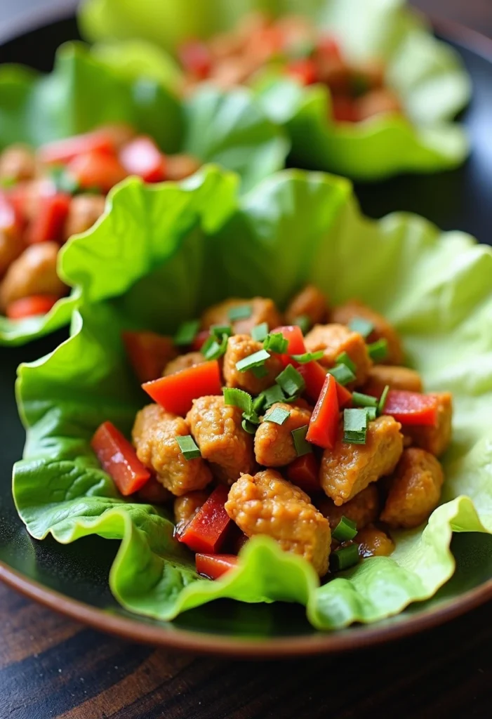 Asian-Inspired Chicken Lettuce Wraps