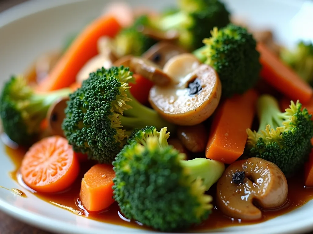 Broccoli, Carrot, and Mushroom Stir-Fry