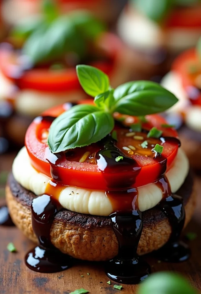 Caprese Stuffed Portobello Mushrooms