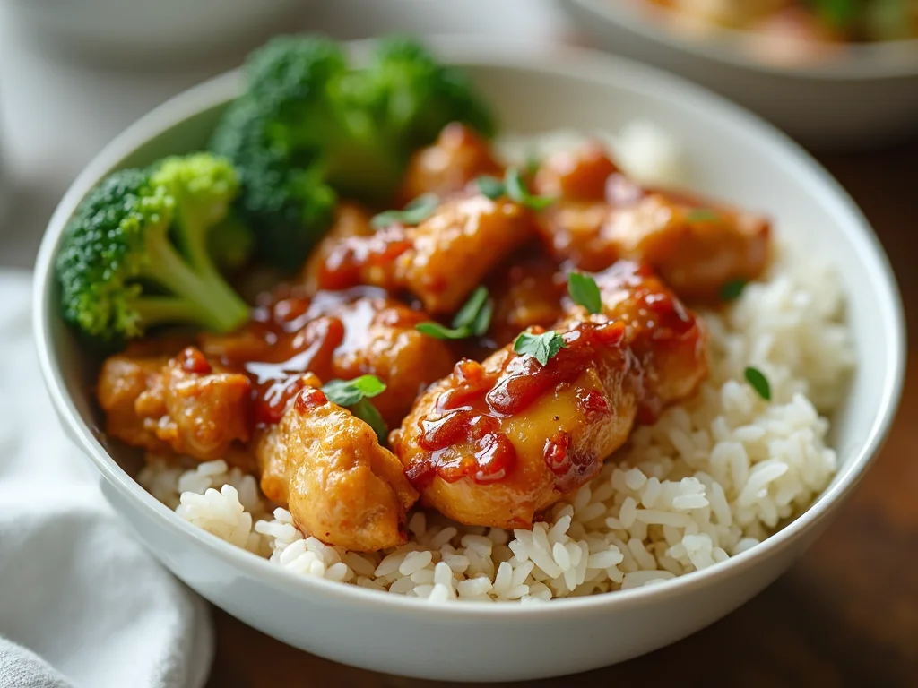 Glazed Chicken Rice Bowl with Broccoli & Cucumber recipe to make at home in 25 minutes