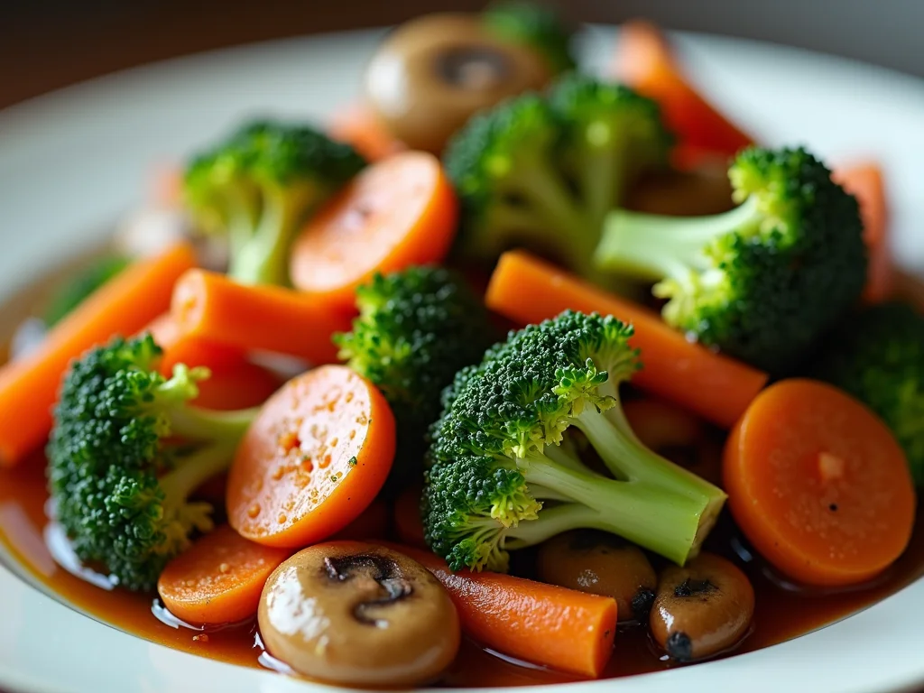 Ingredients for Broccoli, Carrot, and Mushroom Stir-Fry