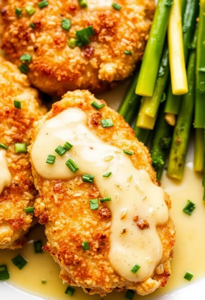Best crispy parmesan chicken with garlic sauce recipe