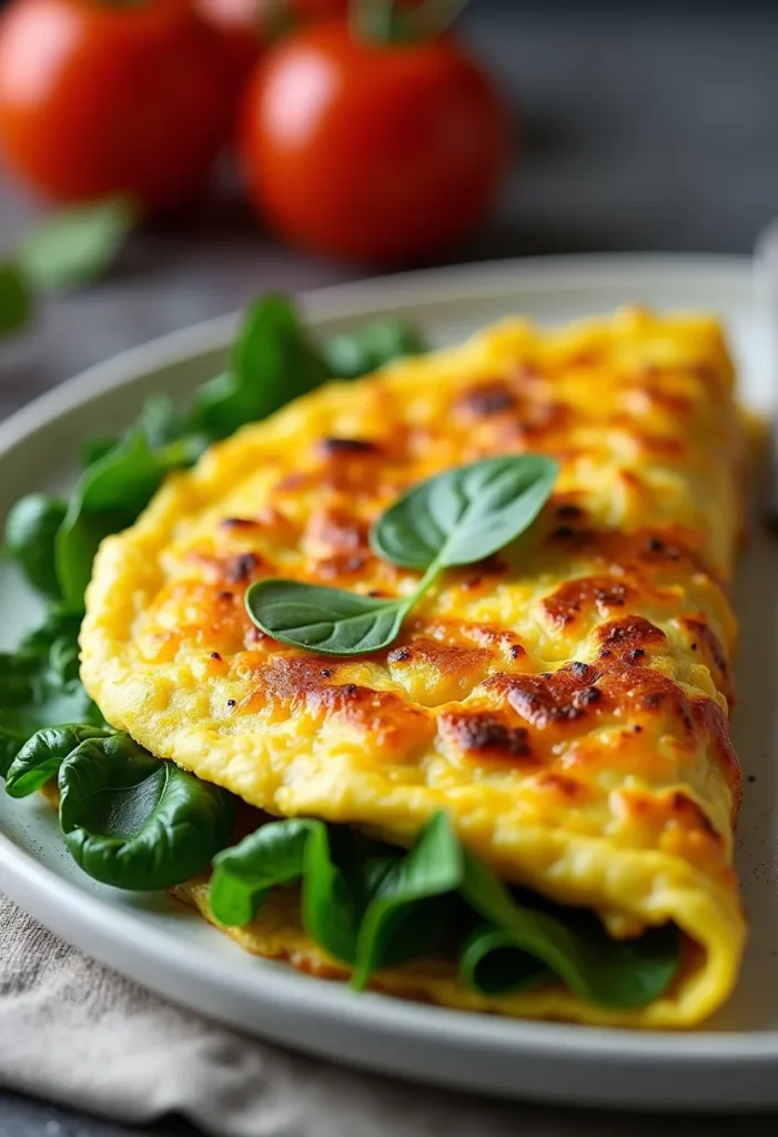 Keto Omelet with Spinach & Feta