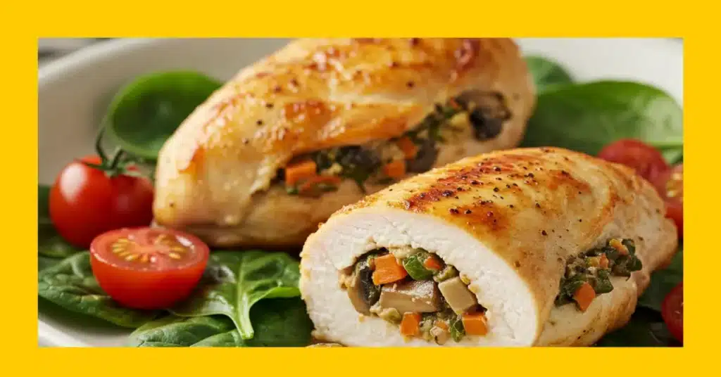 Healthy Mushroom Stuffed Chicken Breast