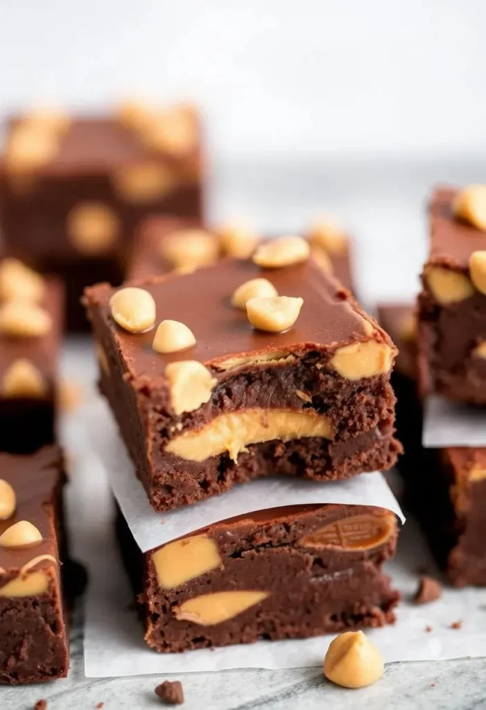 Peanut Butter Chocolate Fudge Brownies