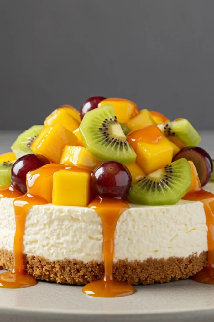 Cheesecake Fruit Salad with Caramel