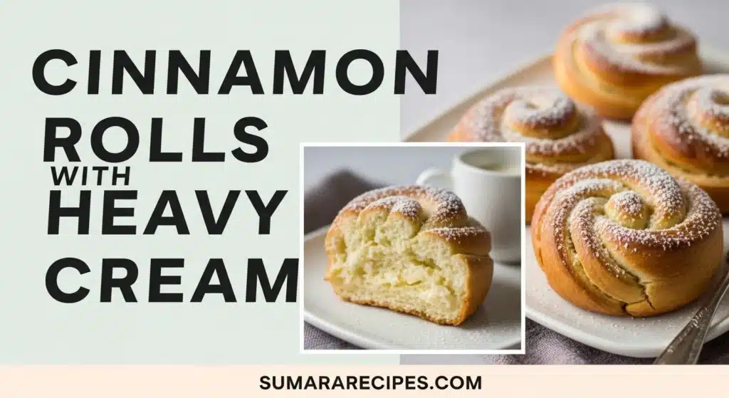 Cinnamon Rolls with Heavy Cream recipe