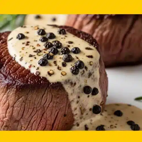Easy Filets Mignons with Peppercorn Cream