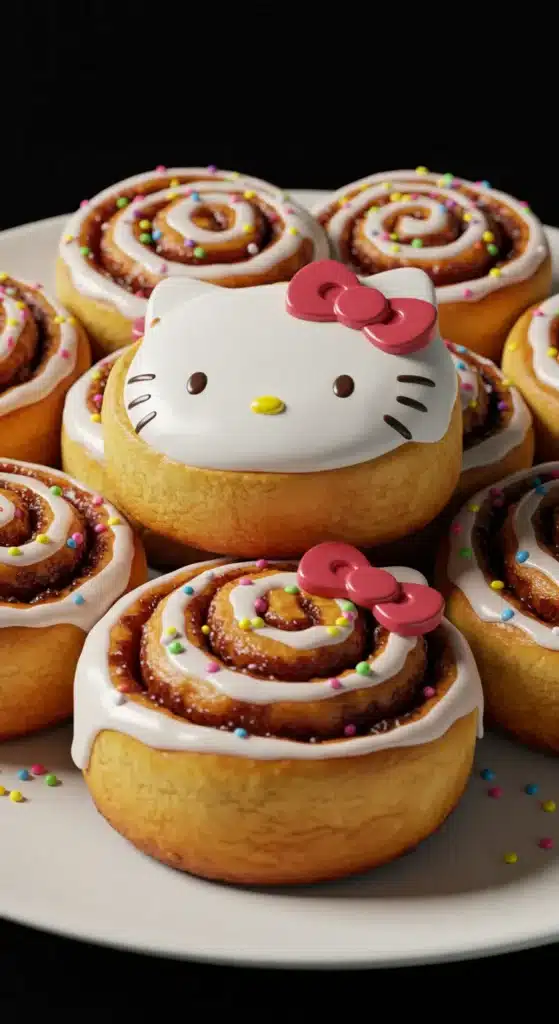 Easy Hello Kitty Cinnamon Rolls