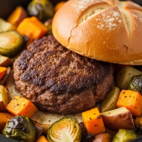 Amish Hamburger with Fall Veggies Bake