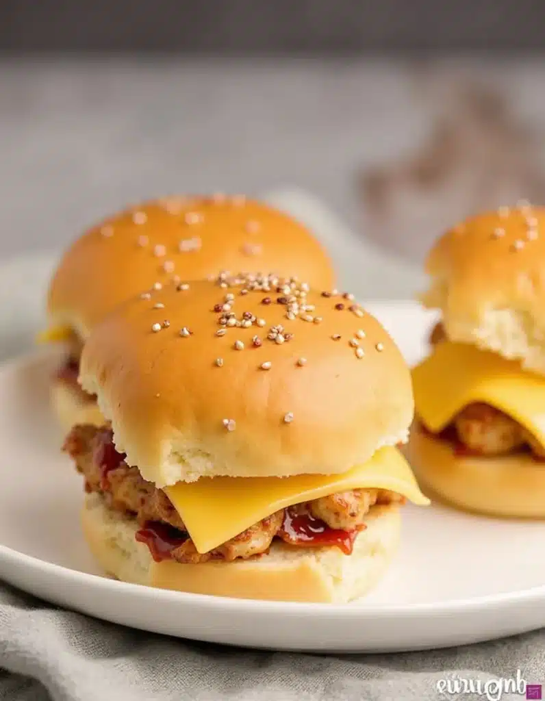 BBQ Chicken Cheese Sliders