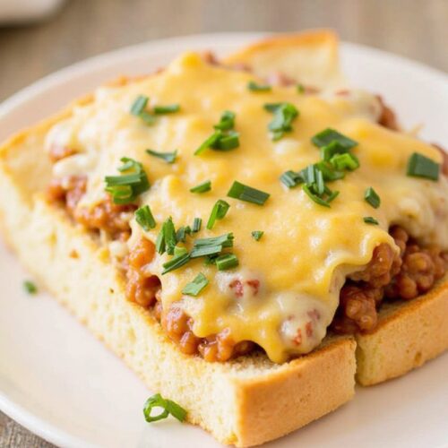 Cheesy Garlic Bread Sloppy Joes