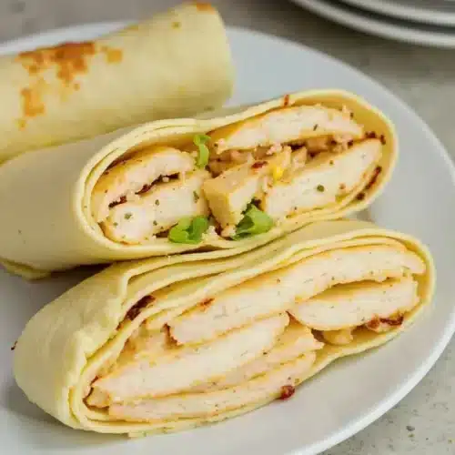 Cheesy Garlic Chicken Wraps