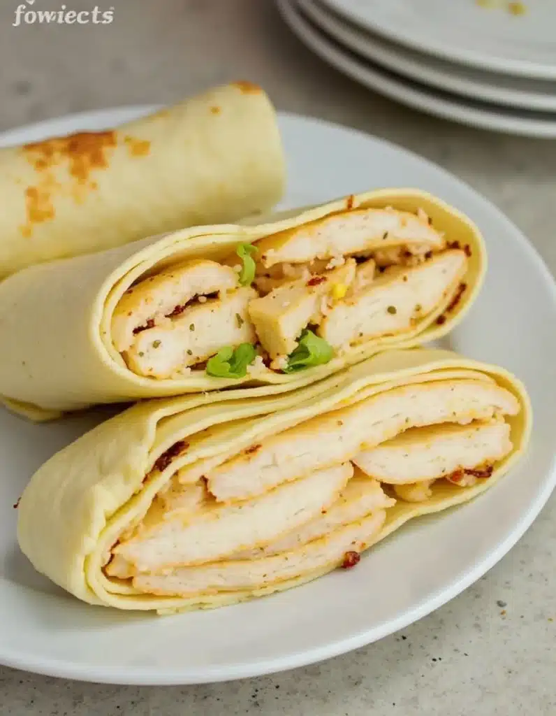 Cheesy Garlic Chicken Wraps