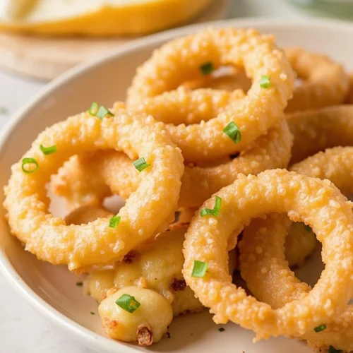 Cheesy Mozzarella Onion Rings
