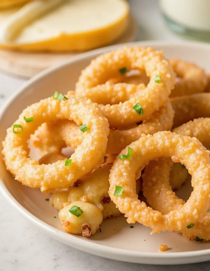 Cheesy Mozzarella Onion Rings