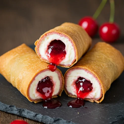 Cherry Cheesecake Egg Rolls Recipe