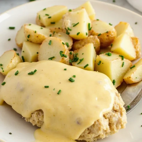 Chicken and Potatoes with Dijon Cream Sauce