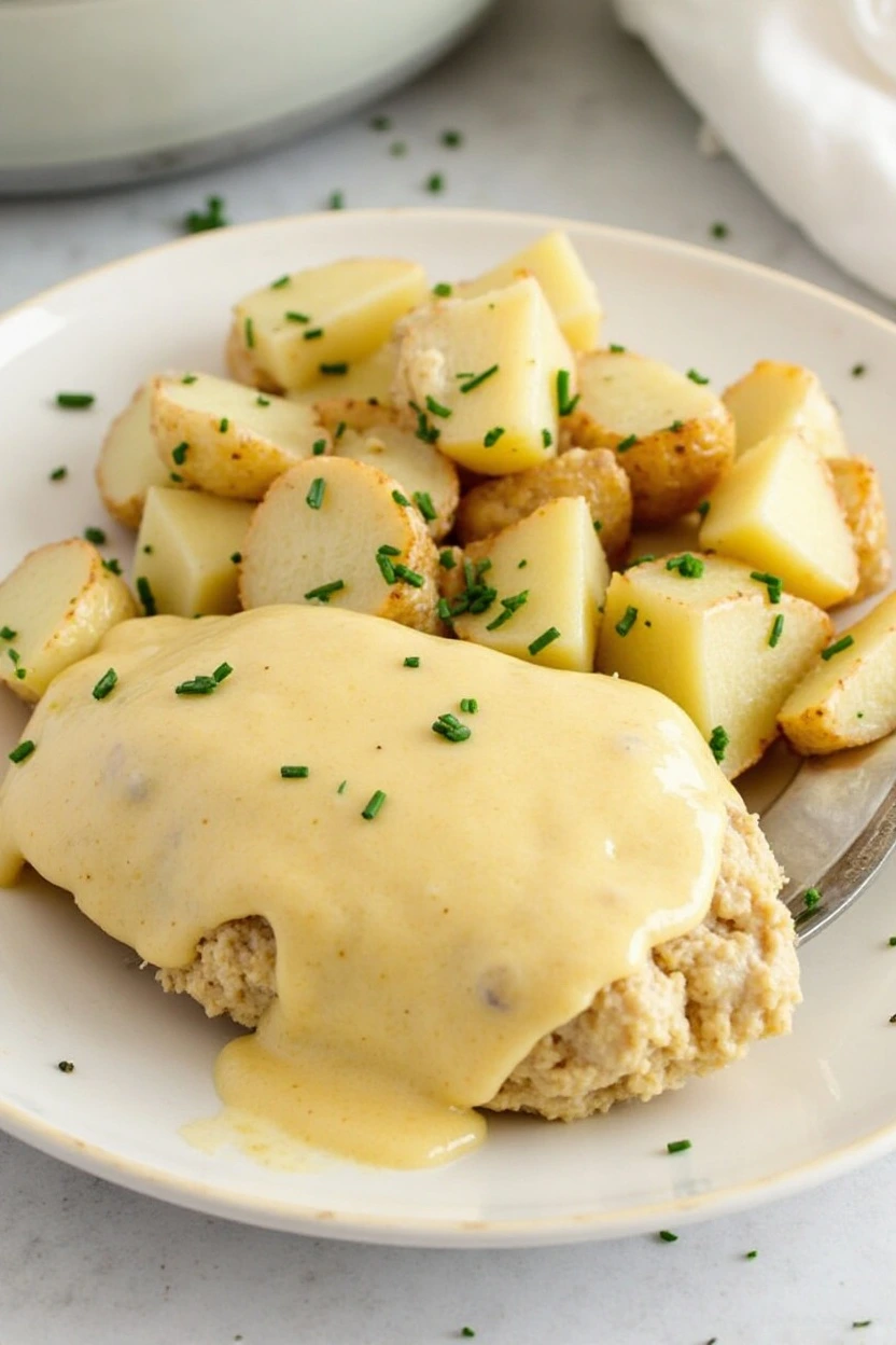 Chicken and Potatoes with Dijon Cream Sauce