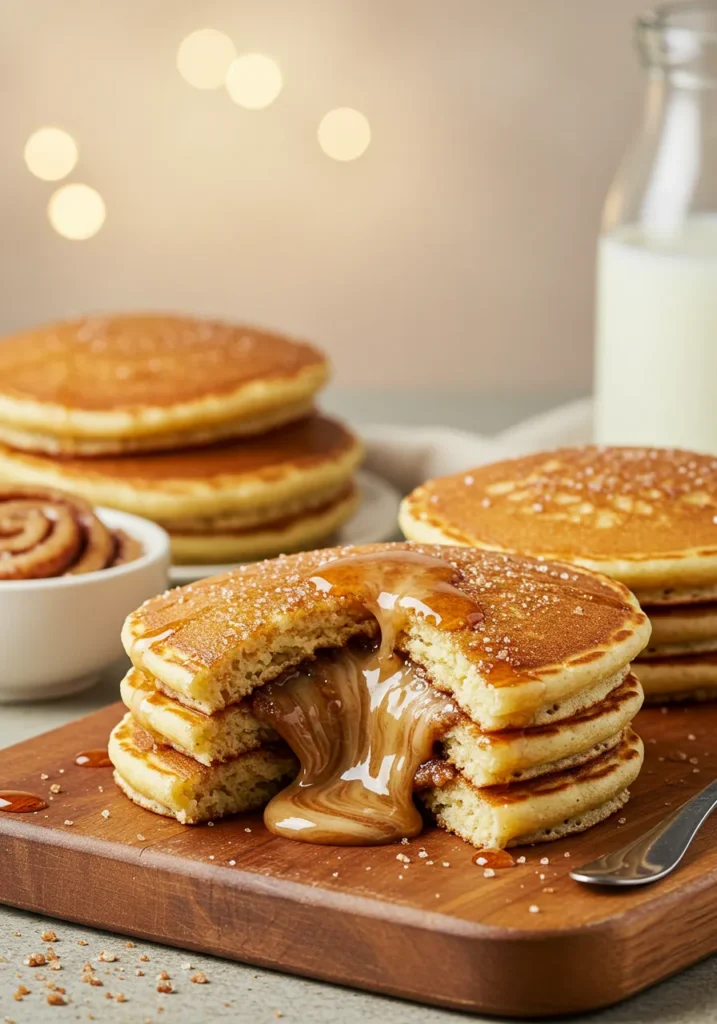 Cinnamon Roll Stuffed Pancakes Recipe