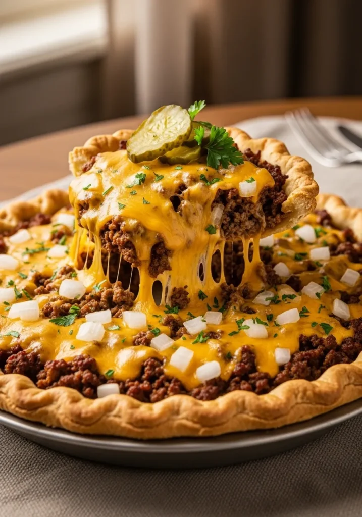 Classic American Cheeseburger Pie