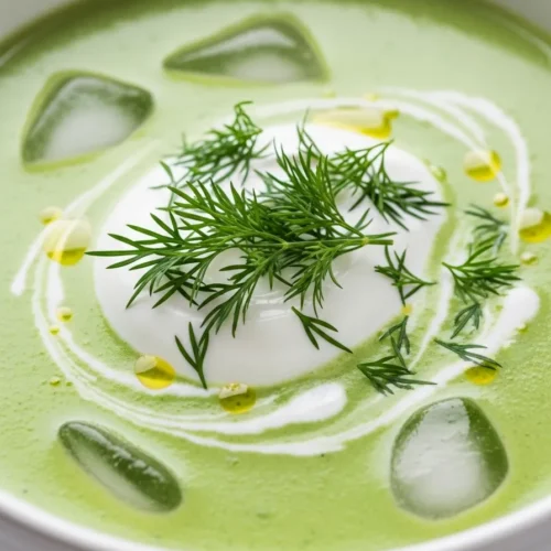 Cold Cucumber Soup with Yogurt and Dill
