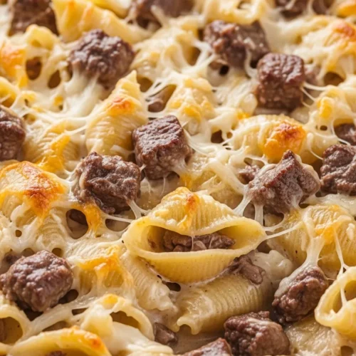 Creamy Beef Shells Casserole