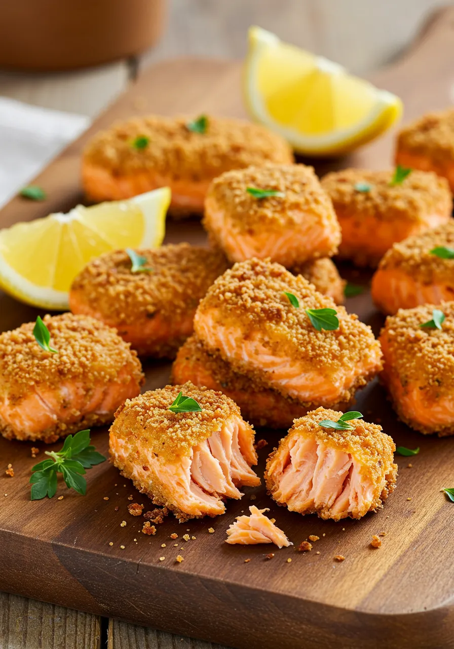Crispy Air Fryer Salmon Bites Recipe