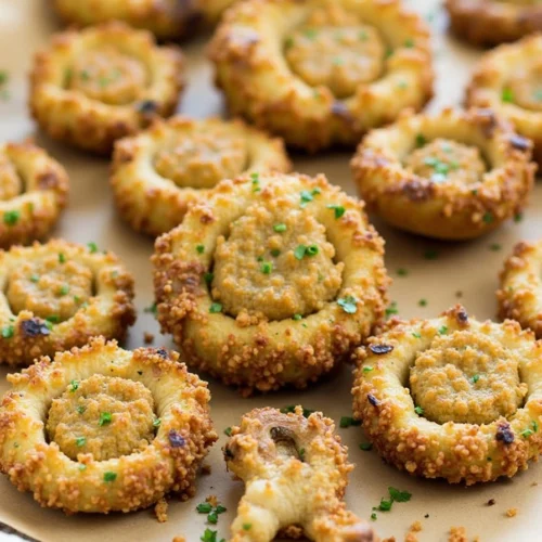 Crispy Oven Garlic Mushrooms
