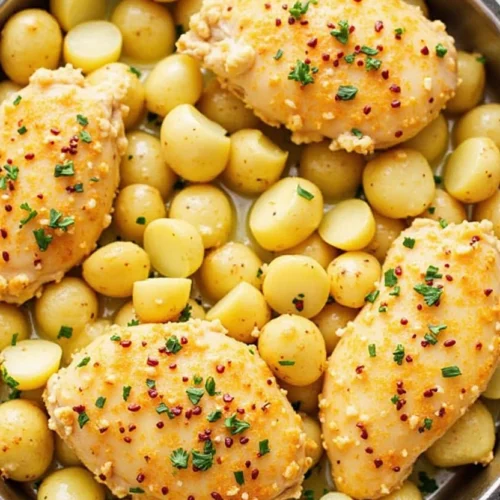 Garlic Butter Chicken and Potatoes Skillet