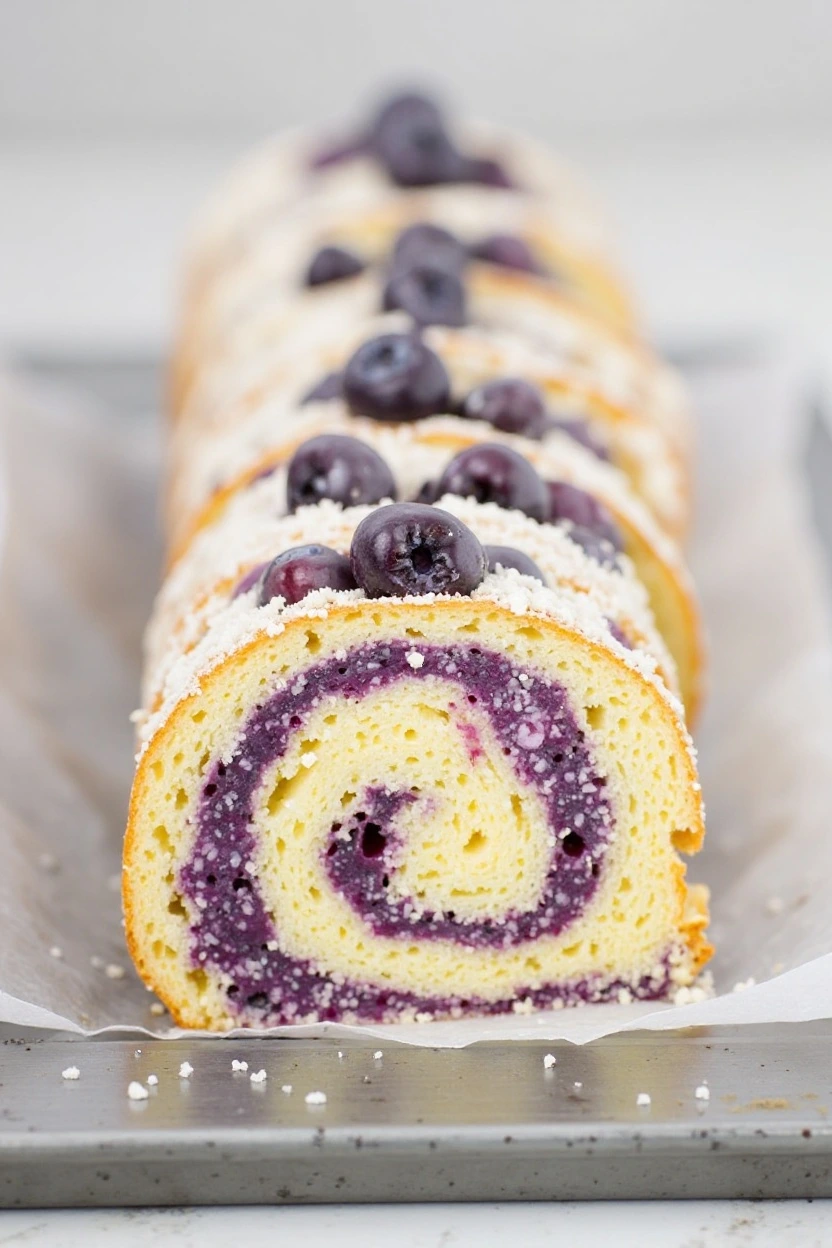 Irresistible Blueberry Cheesecake Roll Recipe