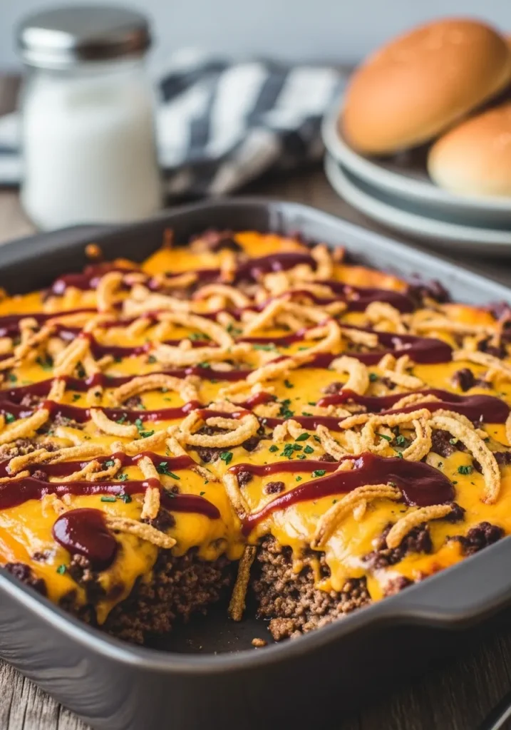 Loaded Cowboy Cheeseburger Casserole