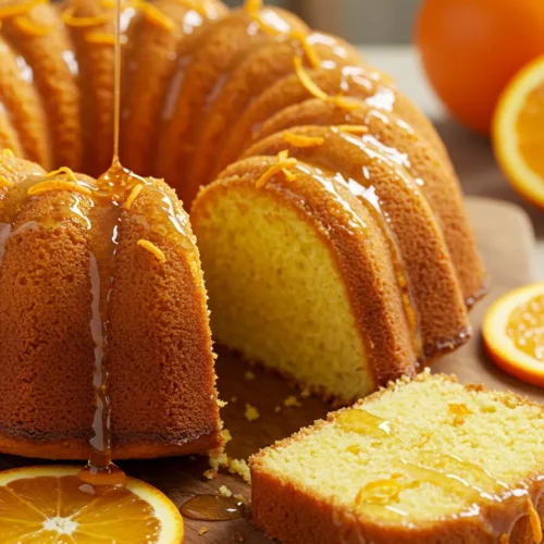 Orange Poke Cake with Honey-Orange Recipe