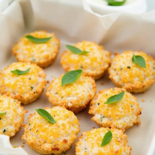 Parmesan Cheddar Basil Bites
