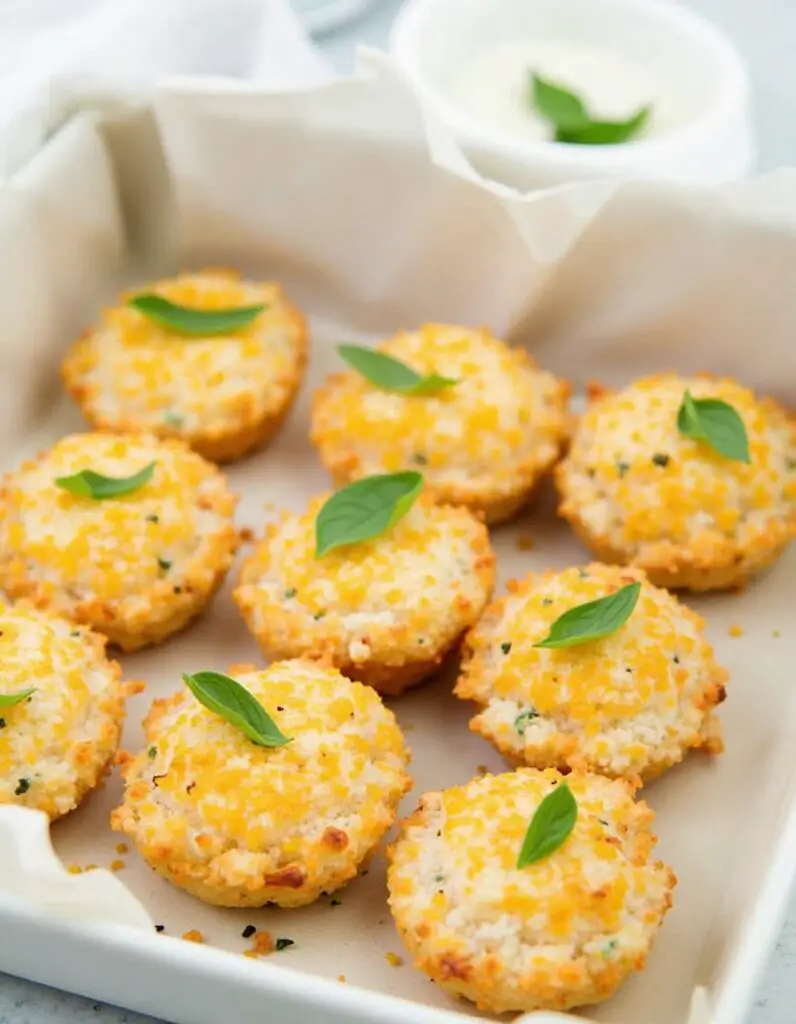 Parmesan Cheddar Basil Bites