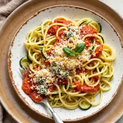 Pizza Zucchini Noodles Marinara