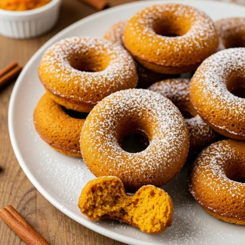 Quick & Easy 4-Ingredient Baked Pumpkin Donuts Recipe 