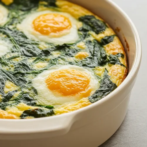 Savory Spinach and Mozzarella Egg Bake Recipe
