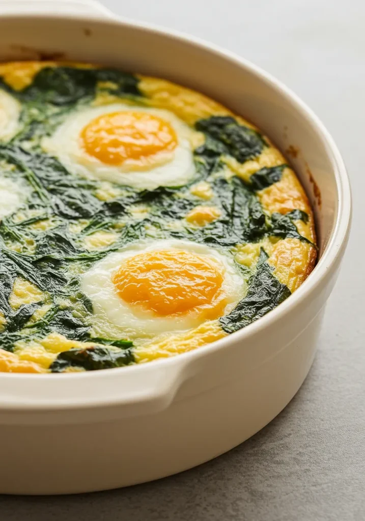 Savory Spinach and Mozzarella Egg Bake Recipe