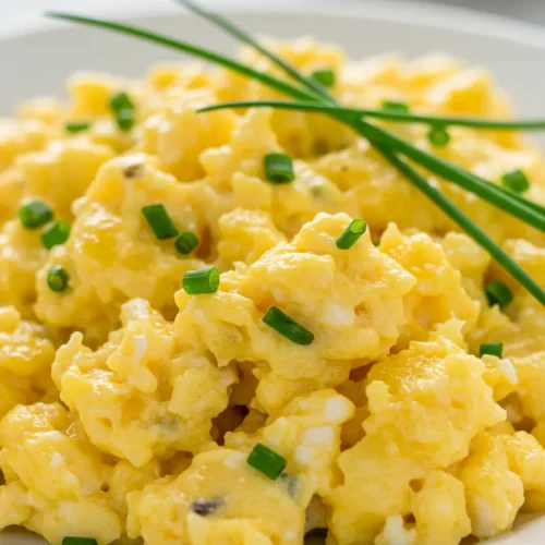 Scrambled Eggs with Grated Potato and Chives Recipe