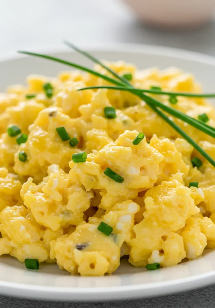 Scrambled Eggs with Grated Potato and Chives Recipe