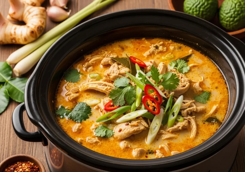 Slow Cooker Thai Coconut Chicken Soup