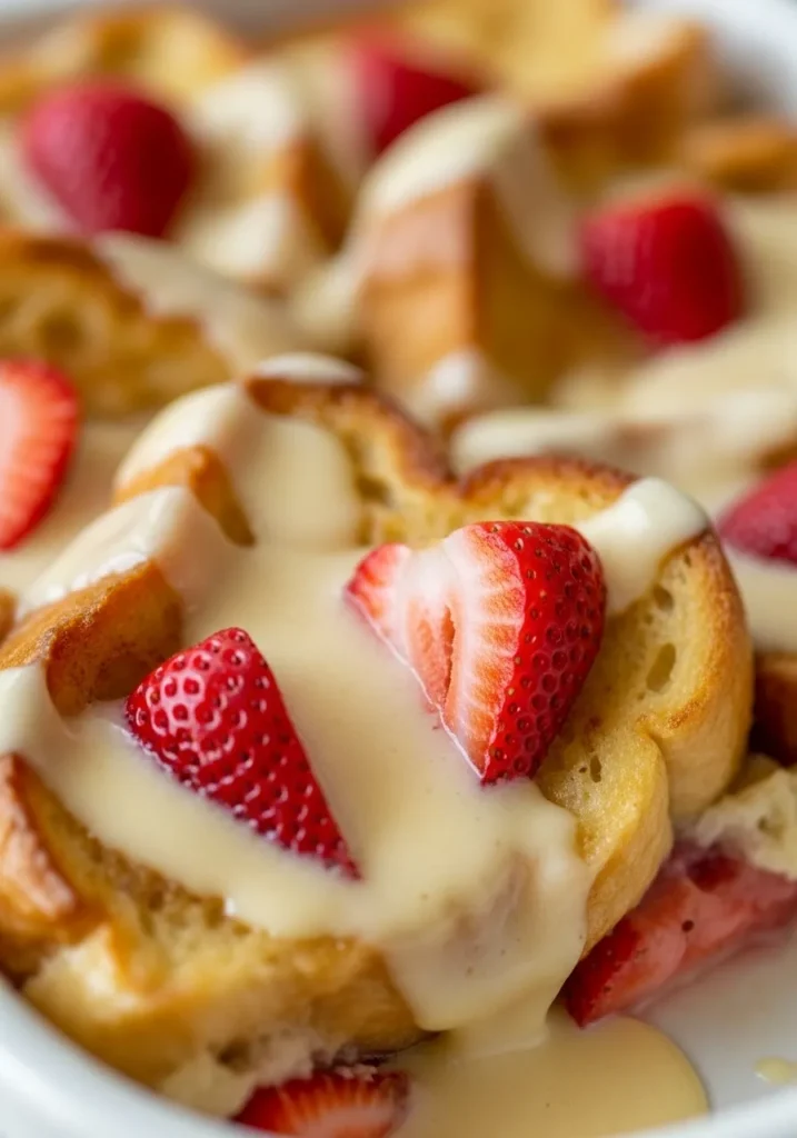 Strawberries & Cream French Toast Casserole