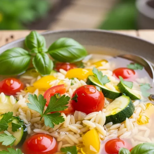 Summery Orzo Soup