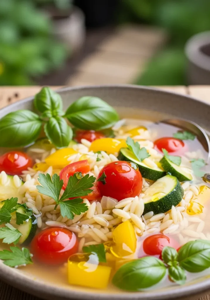 Summery Orzo Soup