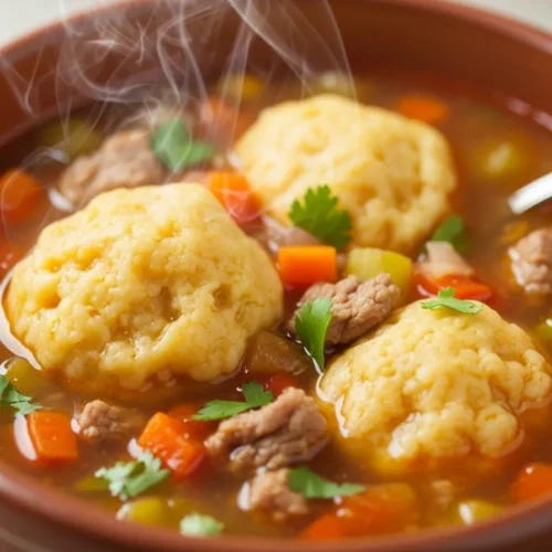 Tamale Soup with Tamale Dumplings