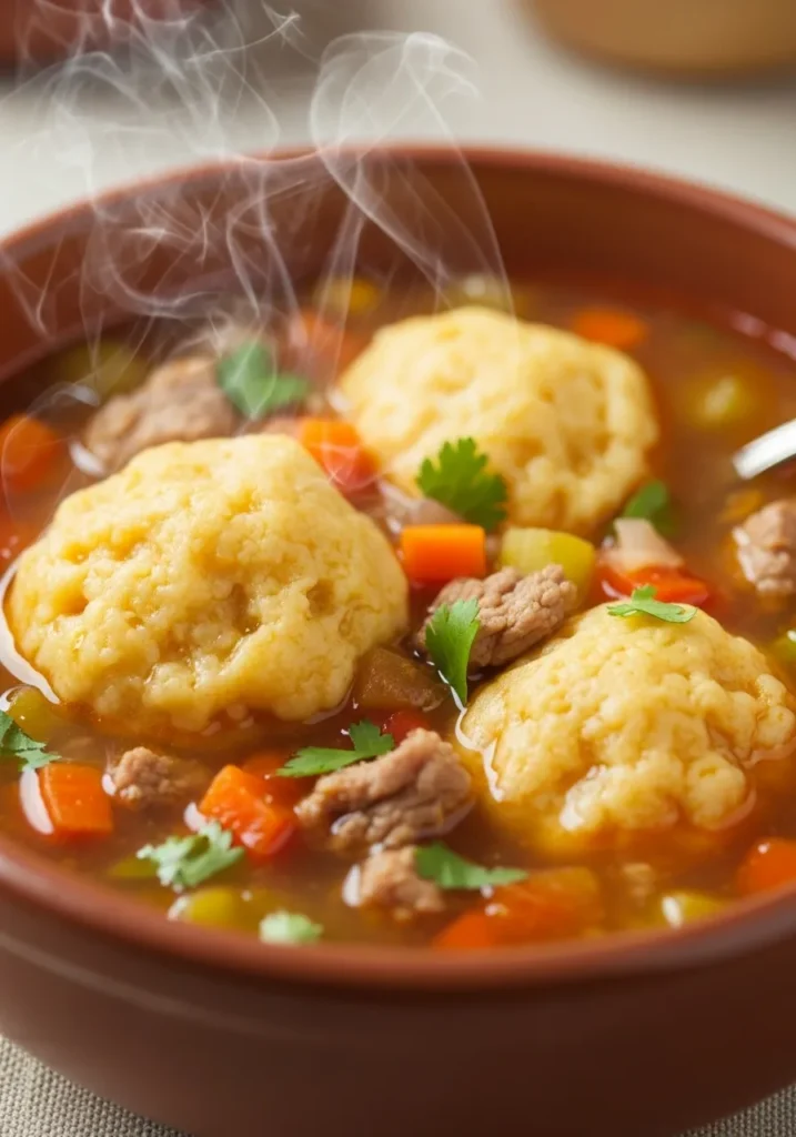 Tamale Soup with Tamale Dumplings