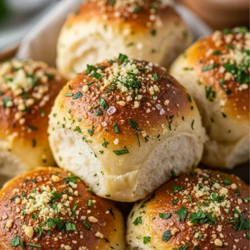 30-Minute Garlic Parmesan Dinner Rolls