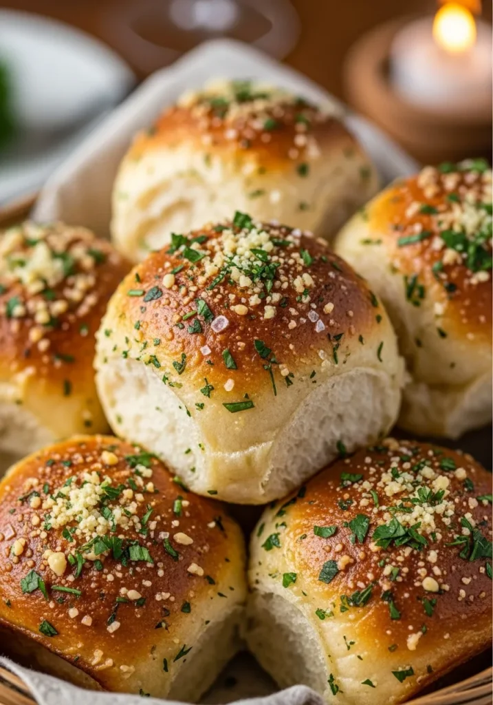 30-Minute Garlic Parmesan Dinner Rolls